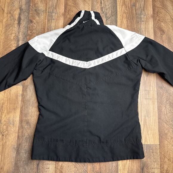 Vintage Nike Soccer Jacket Women's Small Black Athletic Training Fitness 6542 - Picture 2 of 14